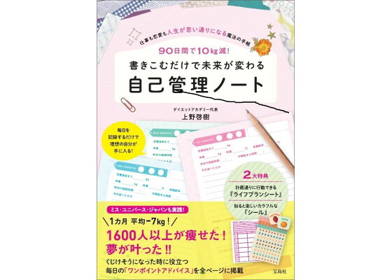 楽天ブックス 90日間でー10kg減 書きこむだけで未来が変わる自己管理ノート 上野啓樹 本 楽天ブックス 90日間でー10kg減 書きこむだけで未来が変わる自己管理ノート 上野啓樹 本
